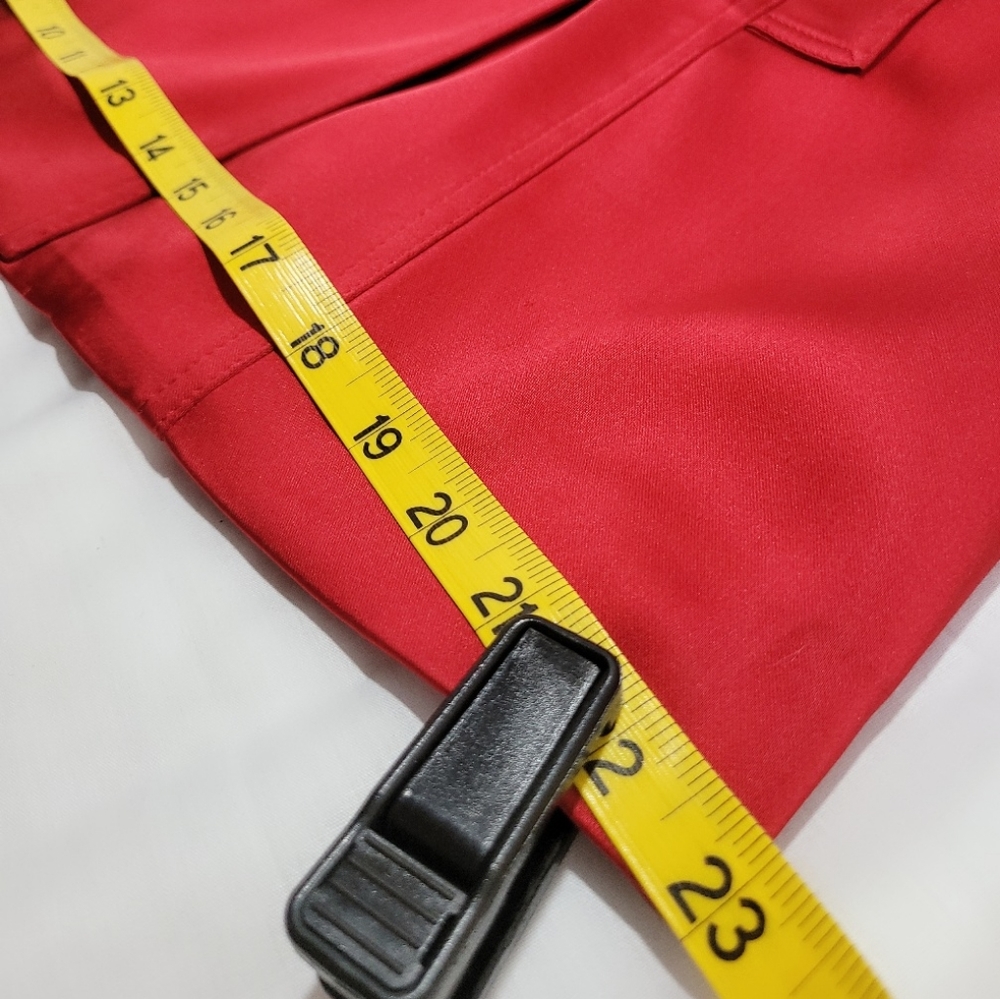 Cach Sliky Short Button Front Red Trench Coat Siz… - image 8